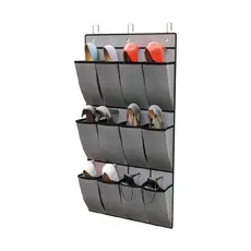 Sapateira Penduravel Armazenamento De Calçados Tenis Chinelo 12 Divisórias