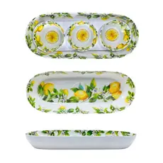 Travessa E 3 Bowls Limão Siciliano Bellagio Parece Porcelana Perfeito Para Happy Hour