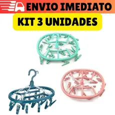 Kit 03 Varal Para Calcinhas Roupas Intimas Cueca Calcinha Meia 18 Prendedores Apartamento Lavanderia