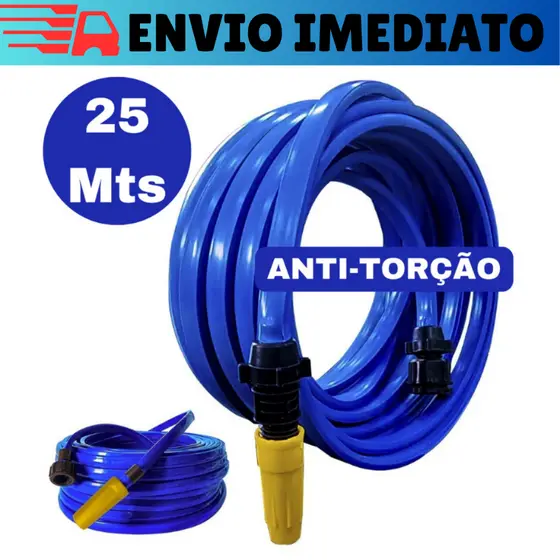 Mangueira De Jardim 25 Metros Reforçada Para Casa Jardim Com Conector e Esguicho