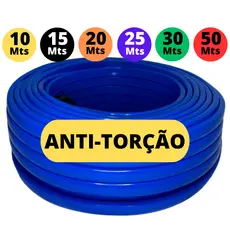 Mangueira De Jardim Reforçada Chata Quadrada Anti Torção Para Casa Lavar Carro Conector e Esguicho