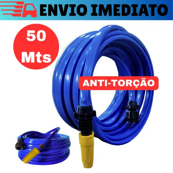 Mangueira De Jardim 50 Metros Reforçada Para Casa Jardim Conector e Esguicho