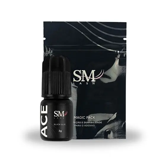 Cola Ace Cílios Sm Lash Black Glue 3g Para Alongamento De Cílios