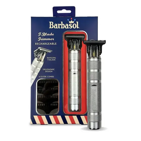 Máquina Acabamento T Blade Barbasol Pro Recarregável Via Usb