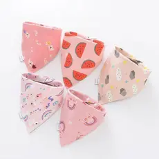 Kit Babador Bandana Bebê Estampas Fofas Peças Outros Tecido Triangular