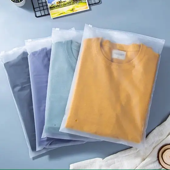 Saco Plástico Fosco Branco Para Roupas E-commerce Com Zíper Kit 10/20/50 Unidades