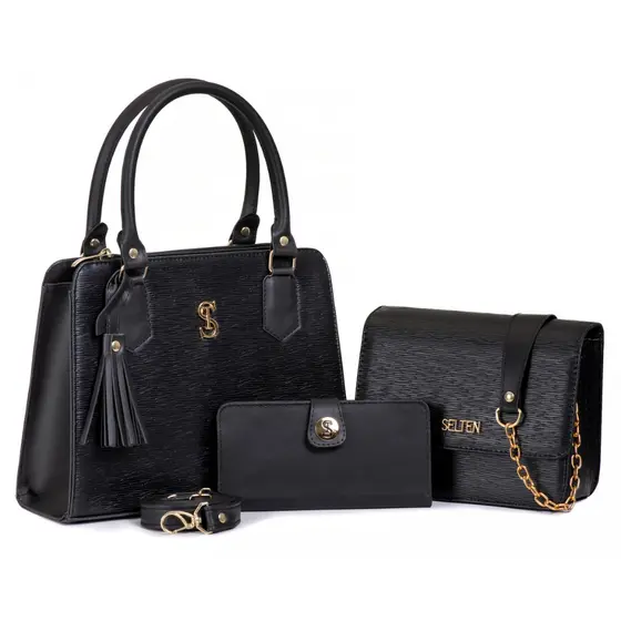 Bolsas Femininas Transversal Tiracolo Kit 3 Em 1 E Carteira