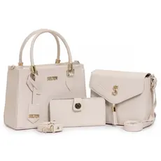 Kit Bolsa Transversal Alça Ajustável Tote e Bolsa Tiracolo Modelo Tampa Com Carteira