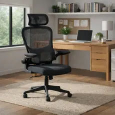 Cadeira Escritório Ergonômica Suporte Lombar Malha Mesh