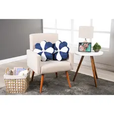 Almofada Flor Azul Luxo Par Decorativas Cama Sofá Cadeira Lindas