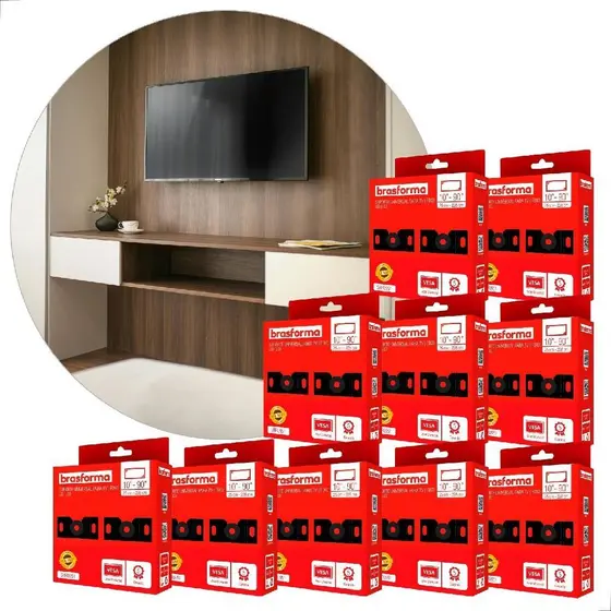 10 Suportes De Tv Led Fixo Universal 10 A 90 Polegadas 40kg