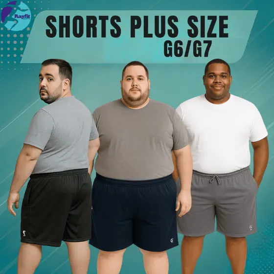 Kit 3 Bermudas Shorts Masculina Plus Size | G6,G7 | Flanelado Confortável