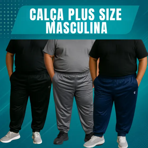 Kit 3 Calça Masculina Plus Size | Look Inverno | Flanelado Quente e Confortável