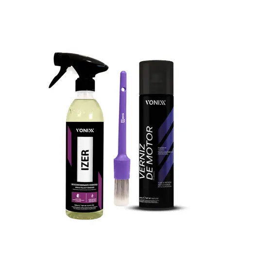 Kit Limpeza Izer 500ml + Verniz de Motor Vonixx