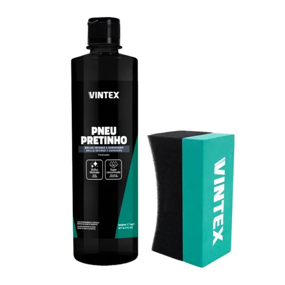 Pneu Pretinho 500ml Vintex + Aplicador