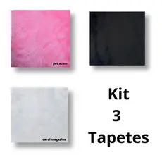 Kit 3 Tapetes de Pelucia Para Foto Manicure Unhas Decoração Produtos 30 X 30 cm