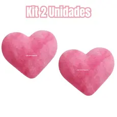 2 Almofada Coração de Pelúcia Várias Cores Para Presente Decoração Quarto