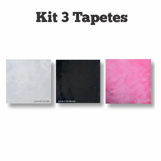Kit 3 Tapetes Para Foto Manicure 30 x 30 cm