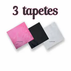 Kit 3 Tapetes de Pelúcia Para Foto Produtos Manicure Unhas Decoração 30 X 30 cm