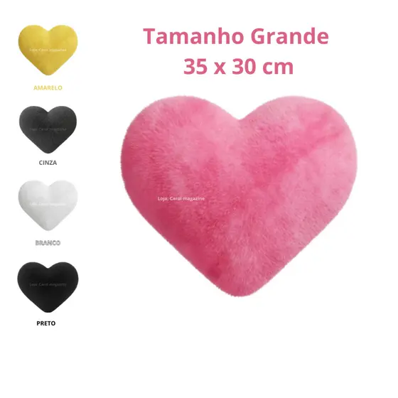 Almofada Coração de Pelúcia Para Decoração Quarto Infantil Decoração De Cama Berço G
