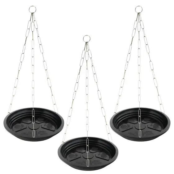 3 Kit Suporte de Vaso Suspenso Resistente Para Plantas - Corrente e Prato - Nutriplan - Promoção!