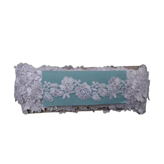 Renda de Guipir Branca flores 4 m ou 13 m