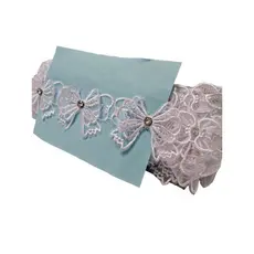 Renda Tule Bordado Laços 3d com strass