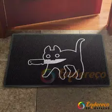 Tapete Capacho Gato Faca Assassino
