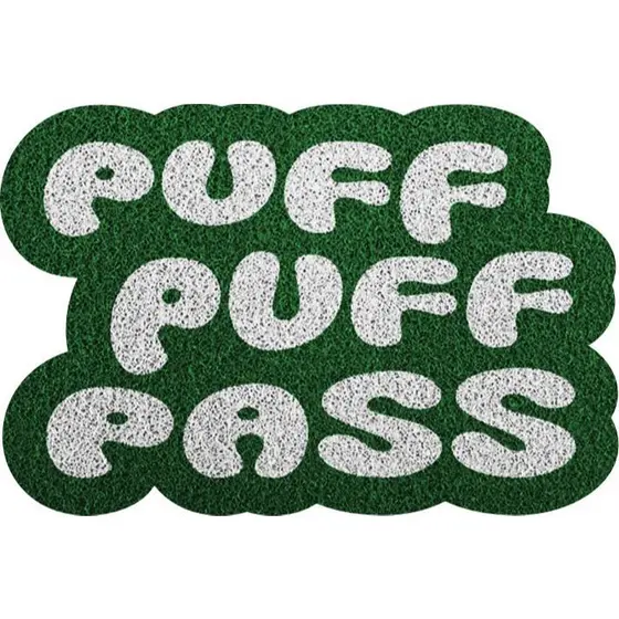 Tapete Capacho Puff Puff Pass Maconha Cannabis