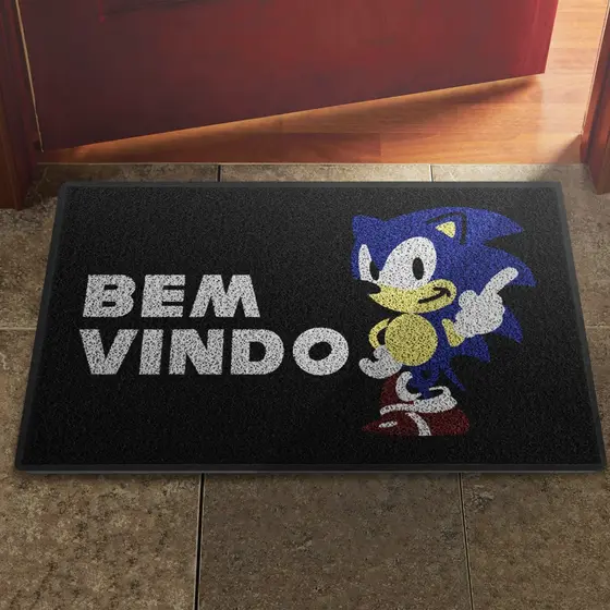 Tapete Capacho Sonic Bem Vindo