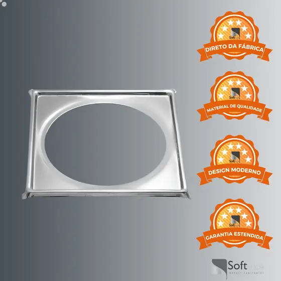Porta Grelha Para Ralo Aço Inox 15 cm