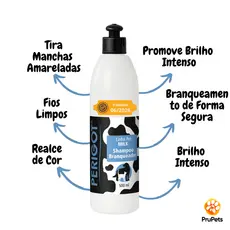 Shampoo Pet Branqueador 500ml Perigot Cães e Gatos