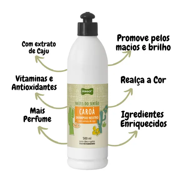 Shampoo Neutro Caroa Realçador de Cor Perigot 500ml