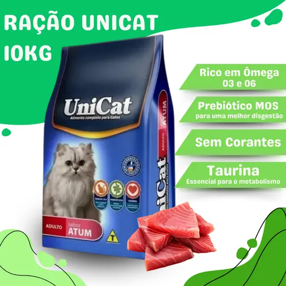 Ração Para Gatos Unicat  Atum 10,1Kg Sem Corantes Artificiais Original Lacrado