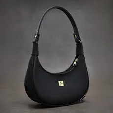 Bolsa Meia Lua Feminina Tote De Ombro Pequena Couro Sintético Sofisticada Lançamento Barata