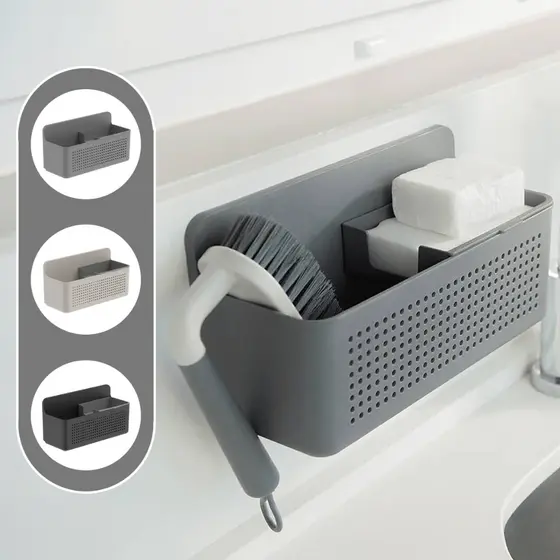 Organizador de Parede para Lavanderia com Porta Detergente para Tanque
