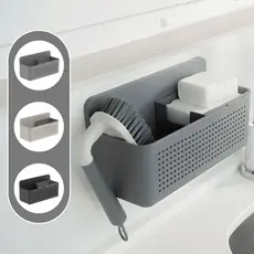 Organizador de Parede para Lavanderia com Porta Detergente para Tanque