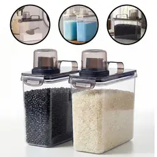 Kit 2 Dispenser Multiuso Pote Hermético Porta Mantimento Sabão Liquido Amaciante