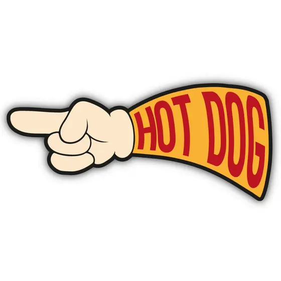 Placa Quadro Mão Hot Dog - Decoração Cachorro Quente