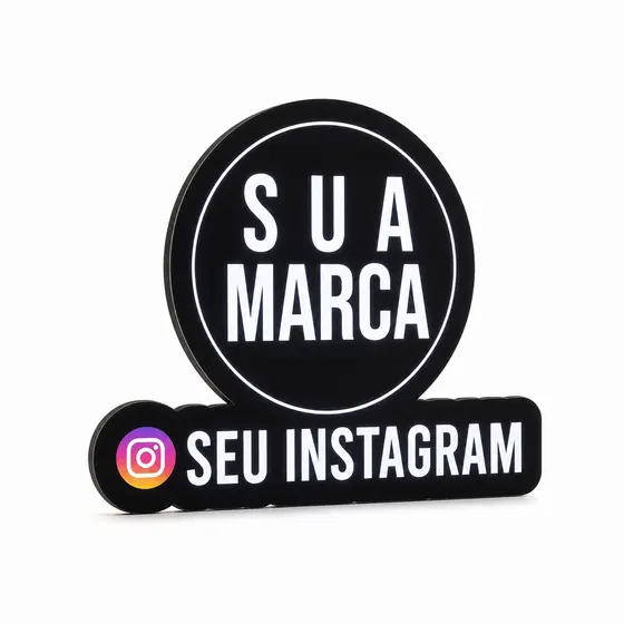 Letreiro Luminoso Personalizado - Sua Logo e Seu Instagram