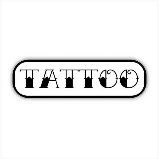 Placa Quadro Tattoo Branco e Preto - Decoração
