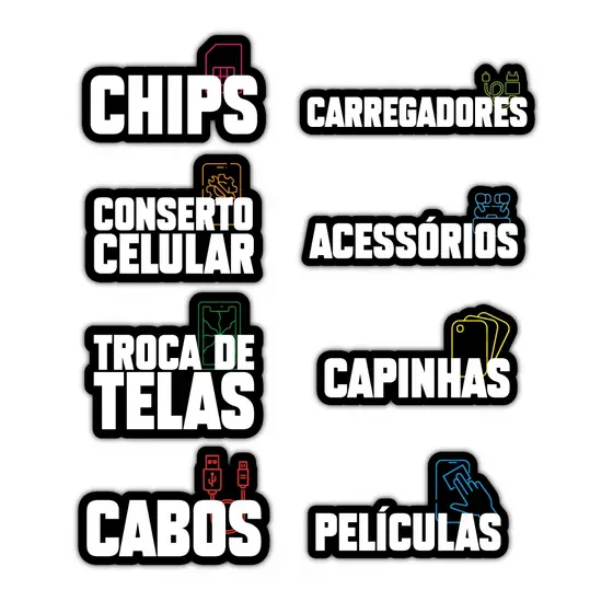 Kit Placa Quadro Assistência Técnica Celular