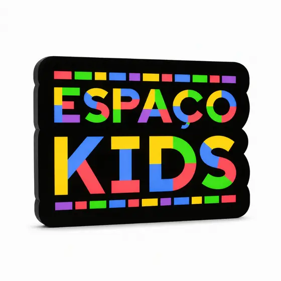 Letreiro Luminoso Espaço Kids Color - Decoração