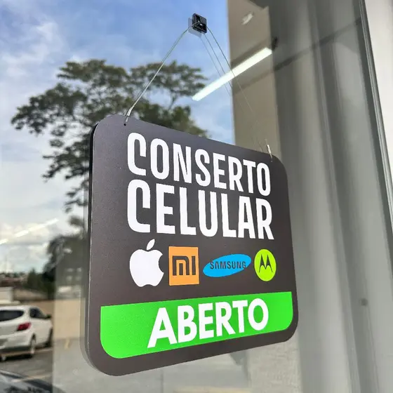 Placa Dupla Face Aberto e Fechado - Conserto Celular