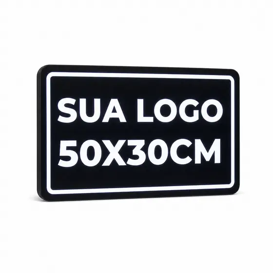 Letreiro Luminoso Personalizado - Sua Logo Marca 50x30cm