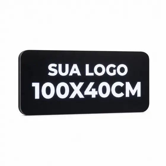 Letreiro Luminoso Personalizado - Sua Logo Marca 100x40cm