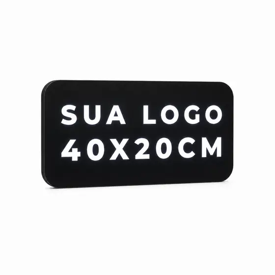 Letreiro Luminoso Personalizado - Sua Logo Marca 40x20cm