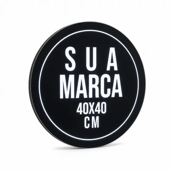 Luminoso Personalizado Redondo Sua Marca 40x40cm