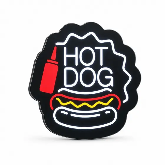 Letreiro Led Luminoso Hot Dog - Decoração Cachorro Quente