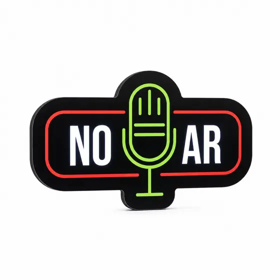 Letreiro Luminoso No Ar Microfone - Decoração Streamer